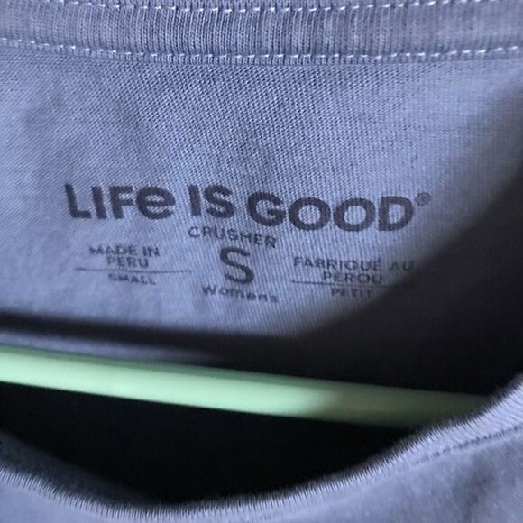 Life is Good t-shirt golf SZ Small cotton blue short sleeve this is how I roll - Picture 3 of 4